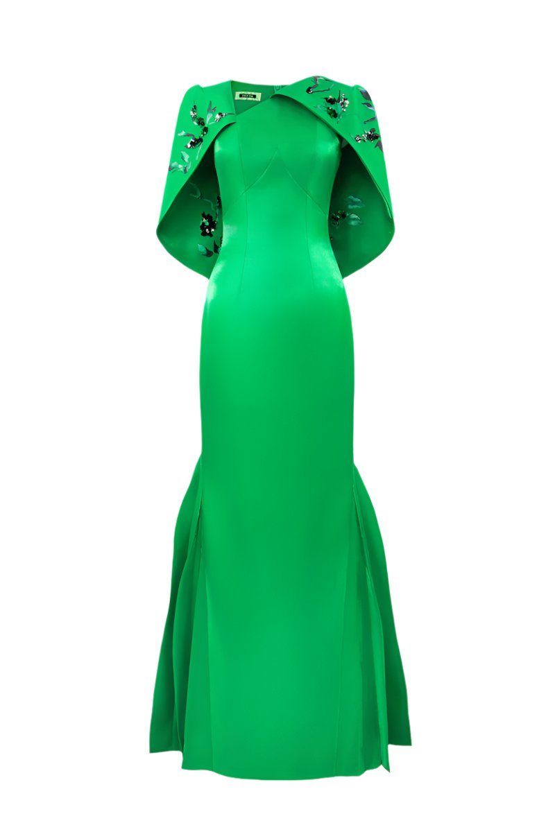 SONG OF FREEDOM GOWN IN GREEN - CULT MIA