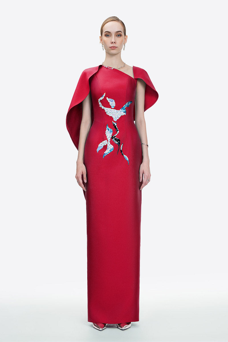PETAL'S SECRET DANCE GOWN IN RED - CULT MIA