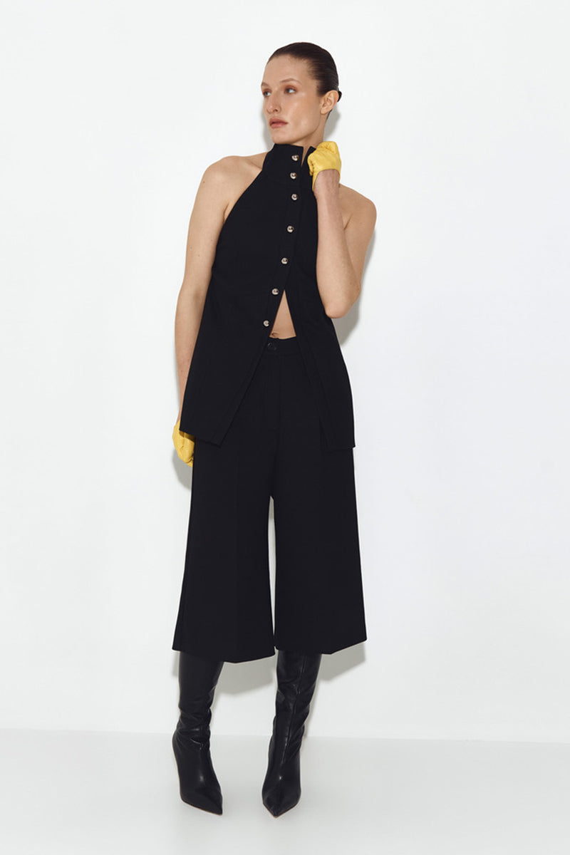 Black wool top by Sayya, featuring a cozy, stylish design perfect for casual or chic outfits.