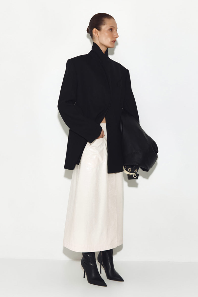 CROCO SKIRT IN WHITE - CULT MIA