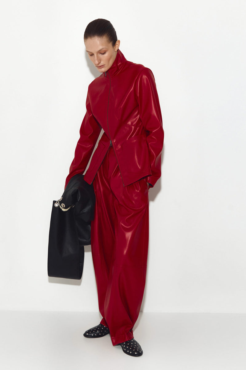 Sayya red banana-themed pants showing a playful design, with comfortable fit and vibrant color, perfect for casual wear.