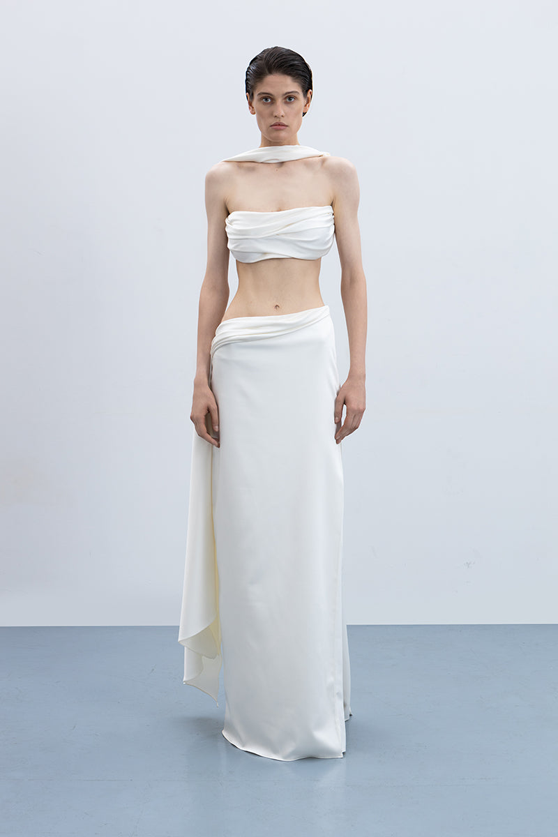 VENUS TOP AND SKIRT IN OFF WHITE - CULT MIA