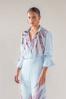 Baby blue Tinta Latina Sabana blouse, a stylish tops design with soft fabric and relaxed fit, perfect for casual wear.