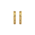 Peracas Salma hoops in green, stylish earrings with a circular design, featuring a vibrant olive green finish.