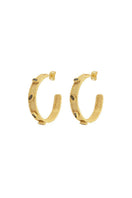 Peracas Salma Hoops in green earrings with a stylish, circular design, perfect for adding a touch of elegance to any outfit.