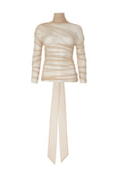 Peach Studio NK sand blouse, a stylish sleeveless top with a relaxed fit and soft fabric, perfect for casual or semi-formal wear.