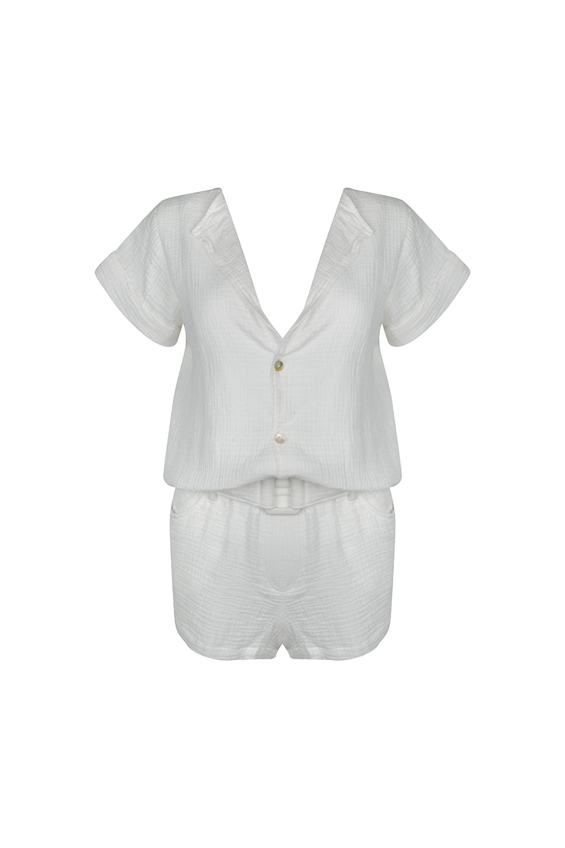 SANTA MONICA JUMPSUIT IN DC IVORY - CULT MIA