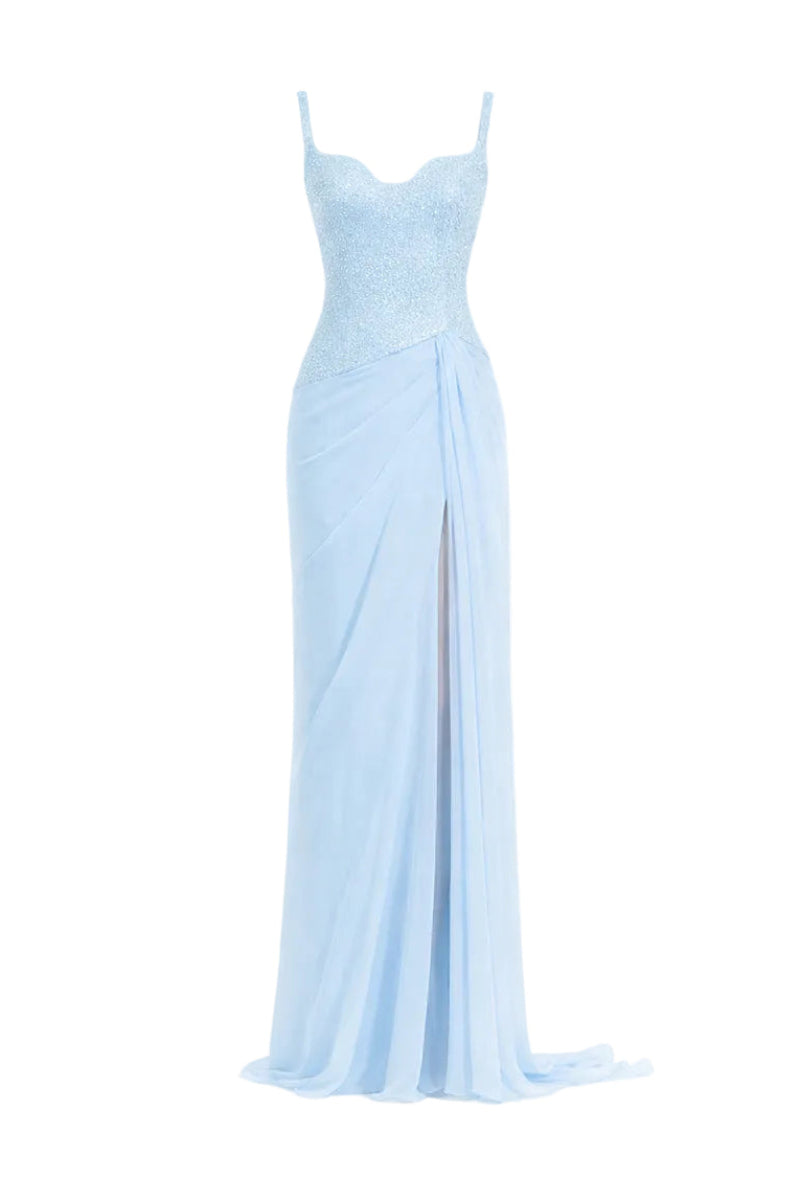 SAPHIRA MAXI DRESS IN SKY BLUE - CULT MIA