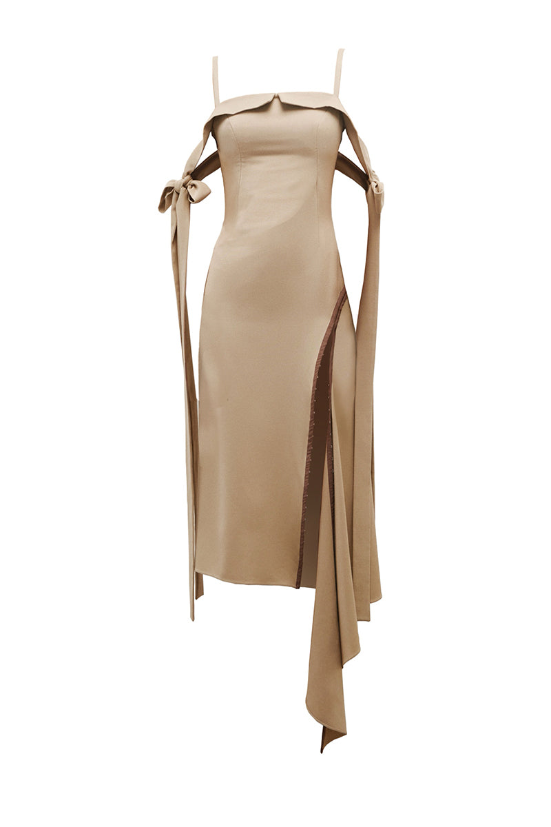 SARTORIAL FABRIC MIDI DRESS
