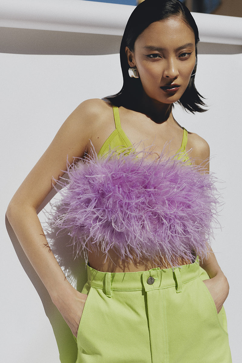 LIGHT GREEN JEANS - CULT MIA