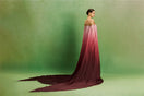 Elegant Dusk Rose Ombre gown by Le Thanh Hoa, showcasing flowing fabric and subtle color gradient for a sophisticated look.