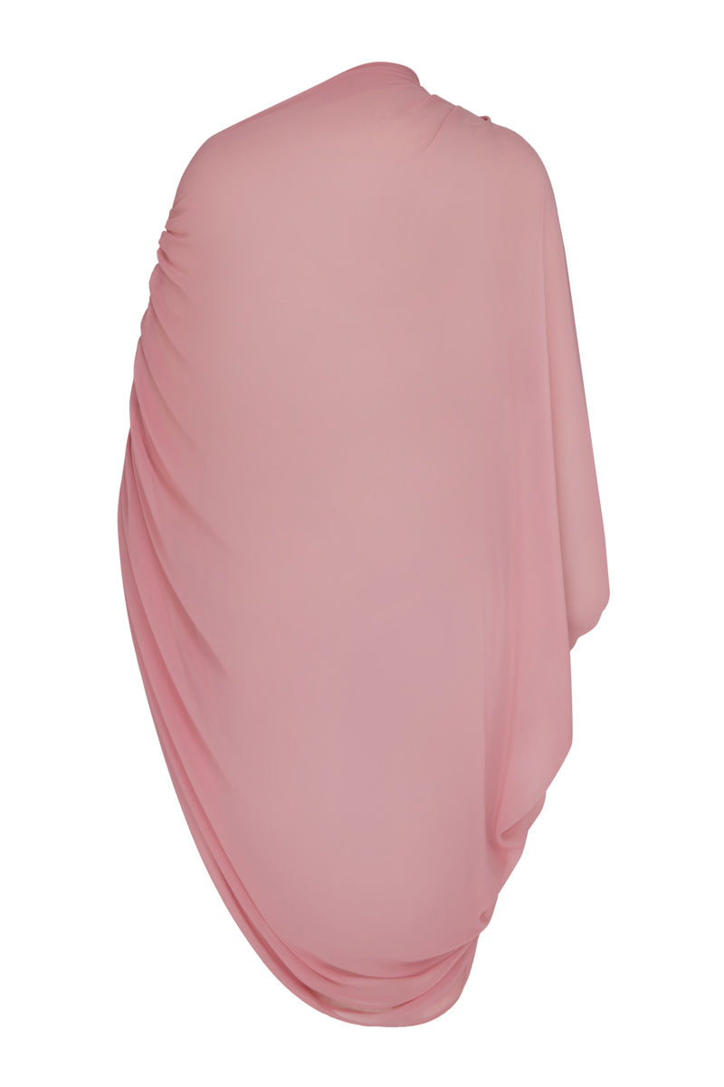 Light, sheer cape top by TAGG featuring flowing fabric and elegant drape, perfect for layered stylish looks.