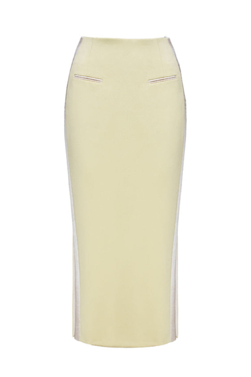 Jenny K Tran Shefford Maxi Skirt in flowing fabric, featuring a stylish design perfect for casual or dressy occasions.