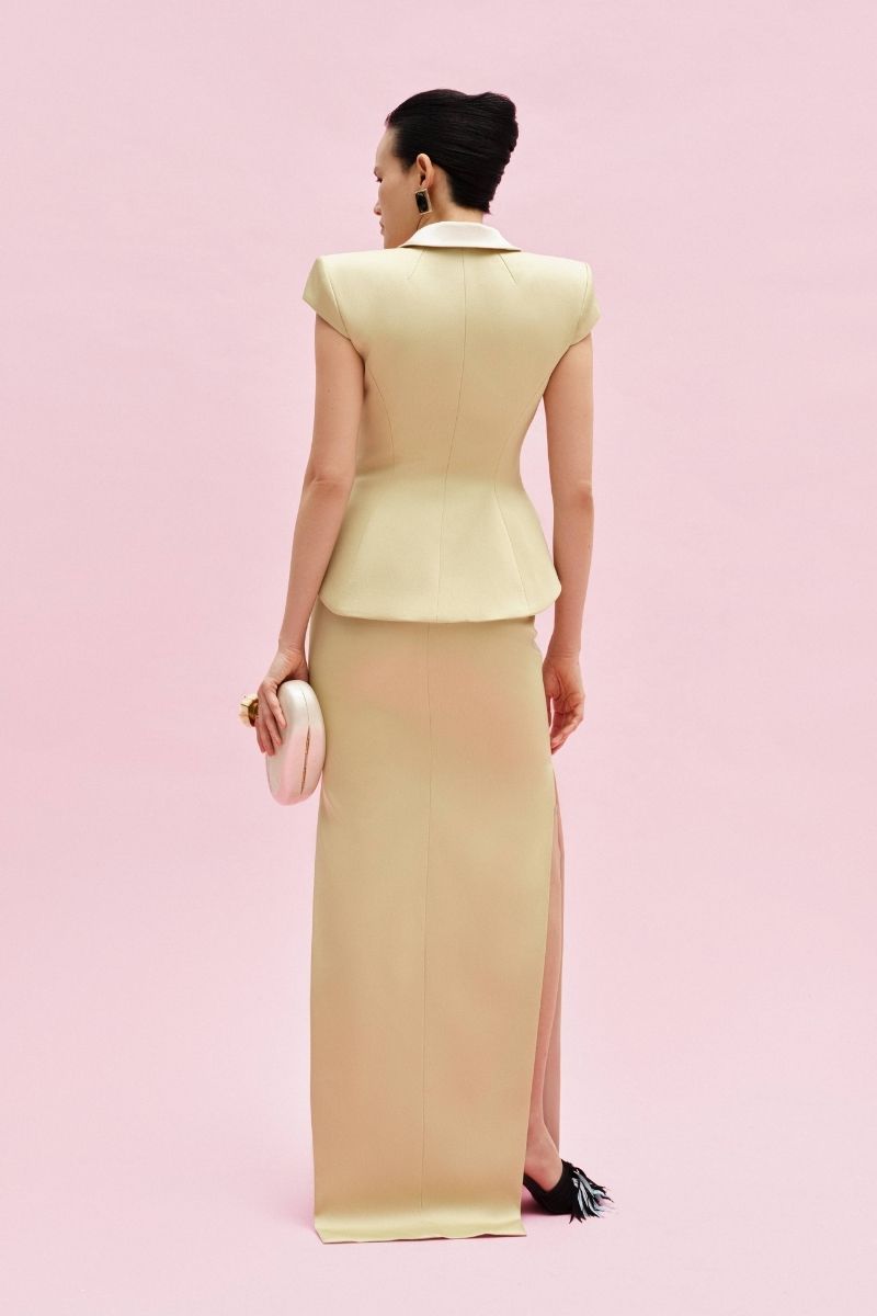 Jenny K Tran Shefford Maxi Skirt in flowing fabric, featuring a stylish design and comfortable fit.
