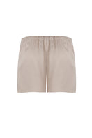 Bocan Couture Georgia Beige pajama cami and short set with soft fabric and relaxed fit, perfect for comfortable sleepwear.