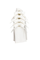Liya white shirt with bow sleeve design, casual long-sleeve shirt for women, stylish and elegant clothing option.