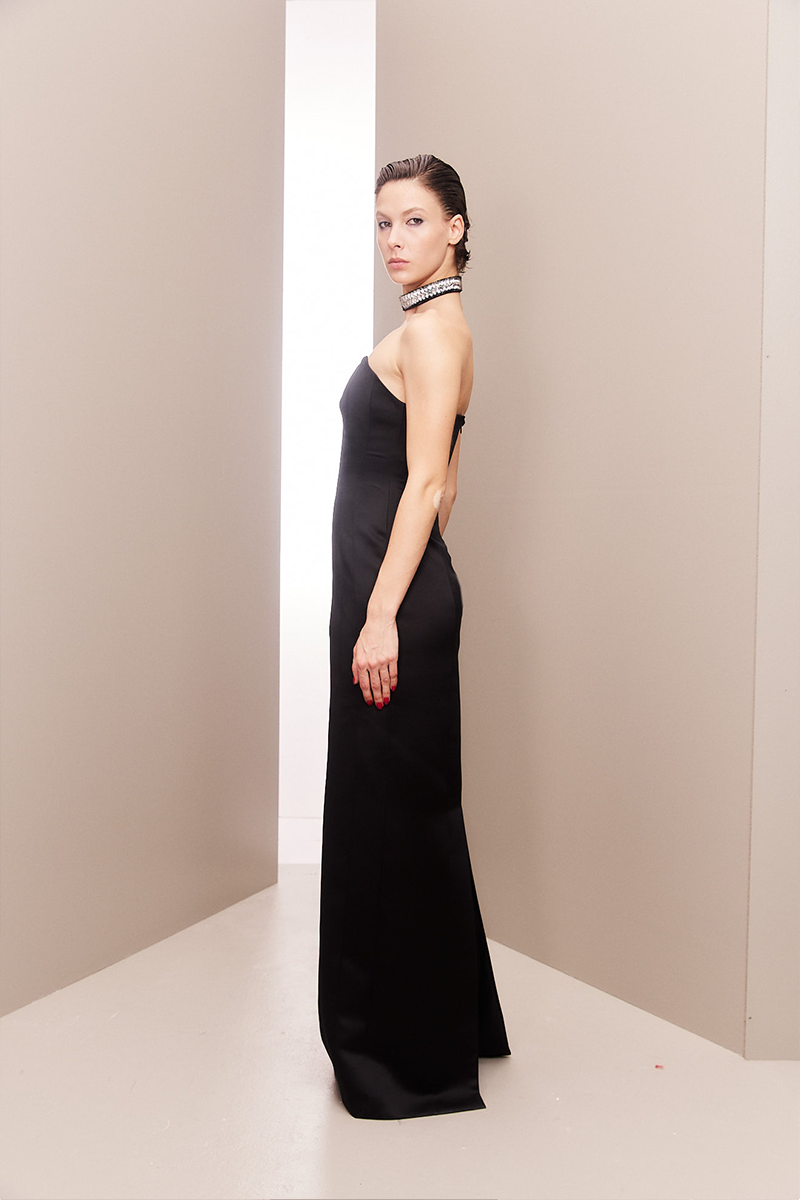 EBONY BLACK EXQUISITE CORSET GOWN - CULT MIA