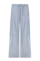 Rebecca Taylor Siena Poplin Pant in seafoam green, tailored pants with a relaxed fit and clean design.