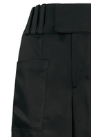 Black Sienna pants by Lorena Saravia, front view showing tailored fit and sleek design.