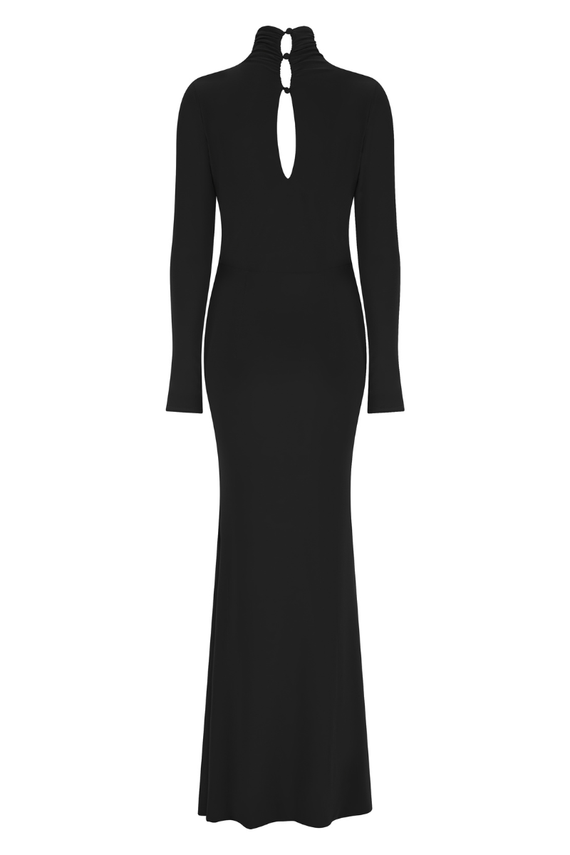 SILENE MAXI DRESS IN BLACK - CULT MIA