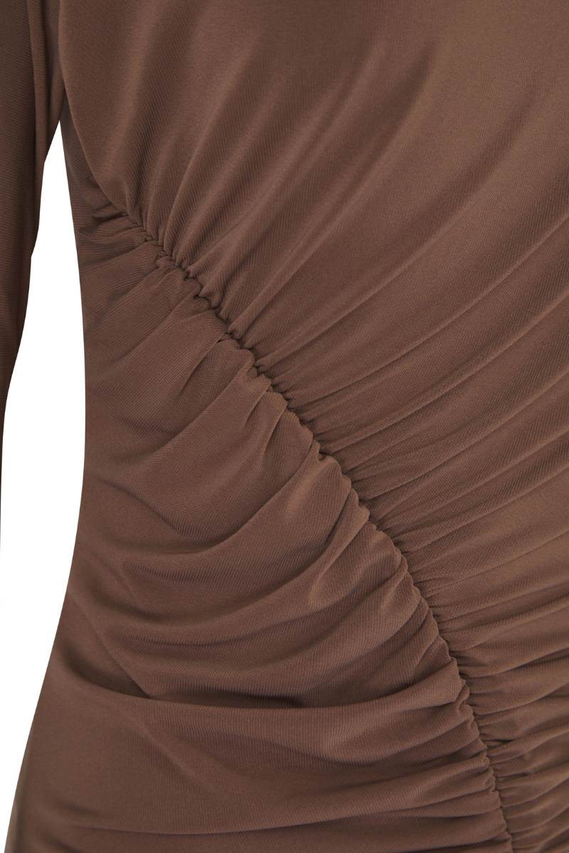 SILENE MAXI DRESS IN BROWN - CULT MIA