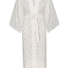 Silky Charlotte robe by Bocan Couture, elegant satin robe with a smooth, shiny finish, displayed hanging on a white background.