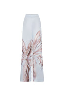 Tinta Latina Soler pants in blue print, casual women's pants with vibrant pattern and comfortable fit.