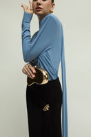 Blue SONIQ top by Jenny K Tran featuring a stylish, fitted design perfect for casual or dressy occasions.