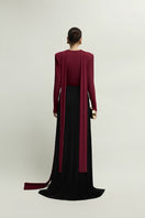 Jenny K Tran SONIQ Top in burgundy, stylish women's blouse with long sleeves and a relaxed fit.