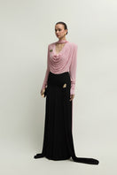 Jenny K Tran Soniq Top in baby pink, a stylish women's tops with soft fabric and casual fit, perfect for everyday wear.