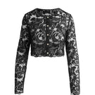 Scarlett Gasque Sovereign top in black, front view showing stylish design and fabric texture.
