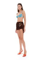 Selia Richwood Lily Skirt cover-up with floral print, lightweight fabric, and ankle-length design for beach or poolside wear.