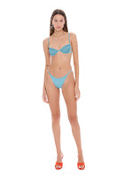 Selia Richwood Amy Blu bikini top and bottom set featuring vibrant blue fabric and stylish design.