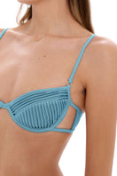 Selia Richwood Amy Blu bikini featuring a vibrant blue color, triangle top, and matching low-rise bottoms for beachwear.