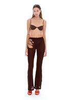 Selia Richwood Lily Trousers: stylish, tailored pants in a neutral color, featuring a fitted waistband and relaxed fit.