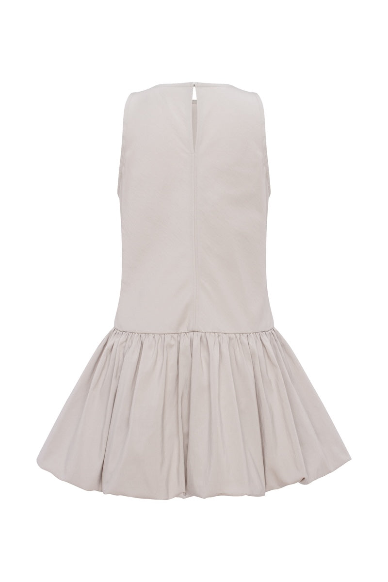 Gray Minaret top by PODYH, featuring a stylish design, displayed on a hanger with a subtle background.