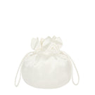 PODYH NAR clutch bag in eggshell color with sleek design and smooth texture, perfect for elegant evening occasions.