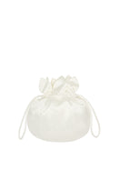 PODYH NAR clutch bag in eggshell color with sleek design and smooth texture, perfect for elegant evening occasions.
