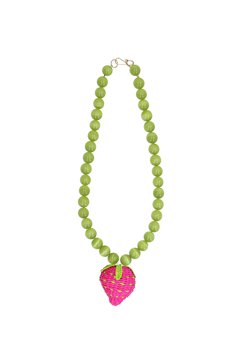 FRESH NECKLACE IN GREEN PINK