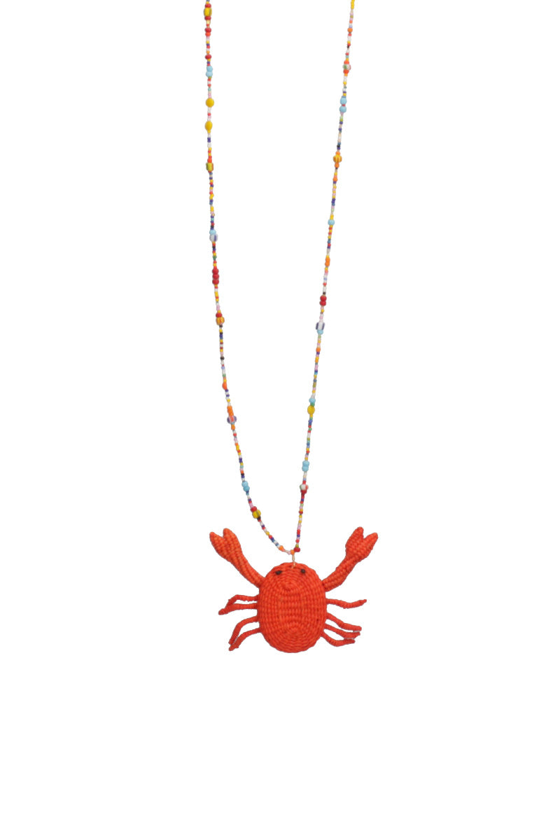 CRAB NECKLACE IN RED