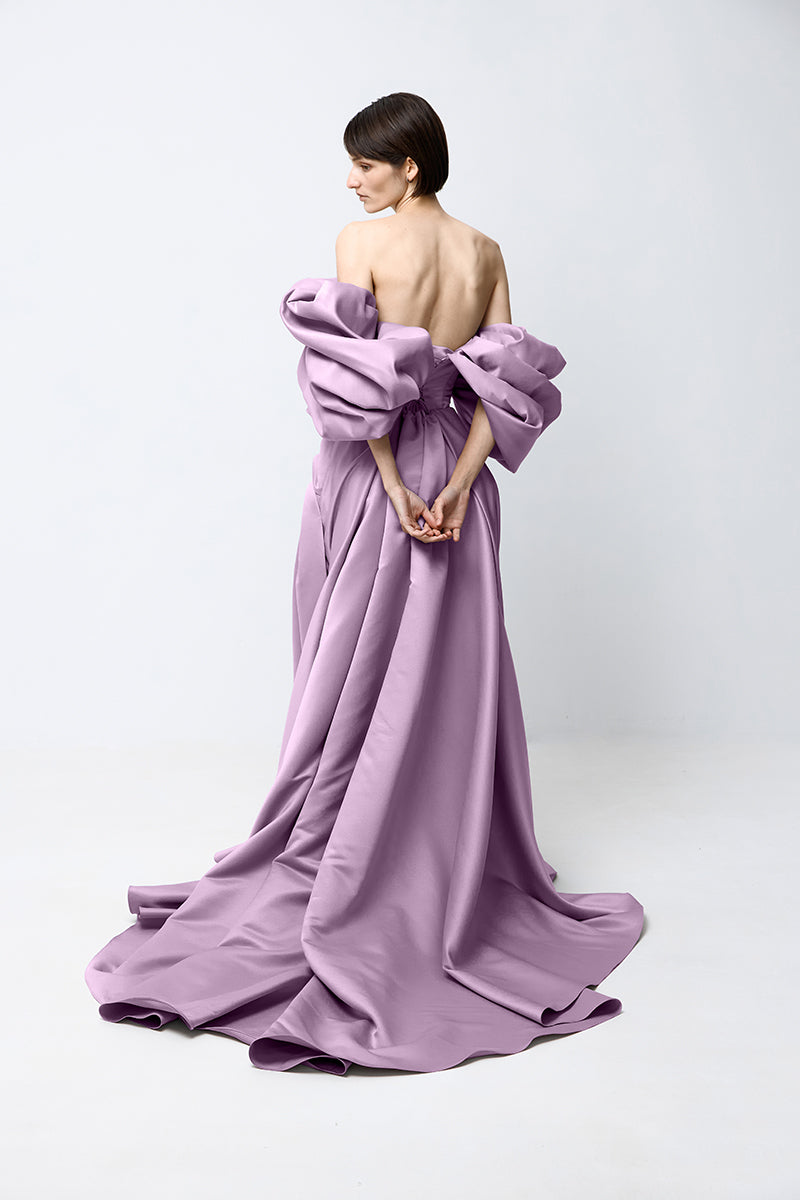 VOLUME SCULPTED DRESS IN LAVENDER - CULT MIA