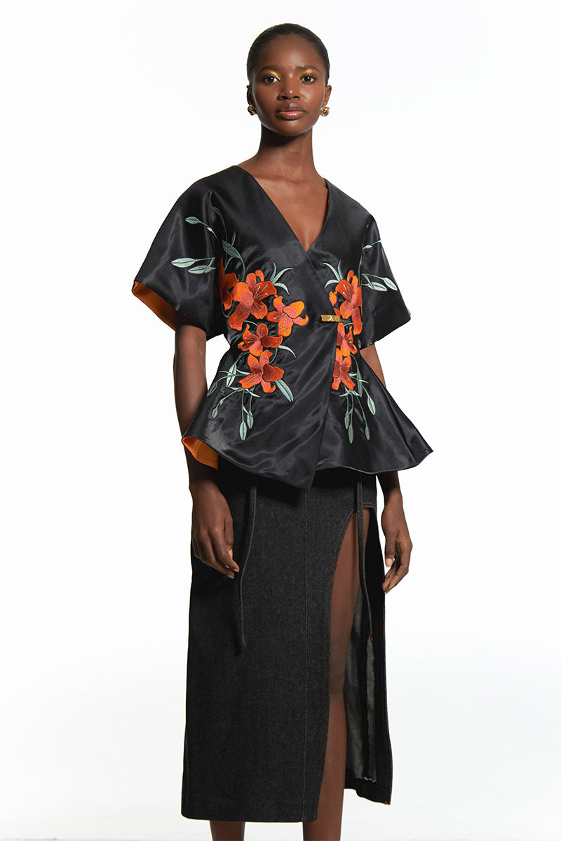 EMBROIDERED KIMONO TOP - CULT MIA