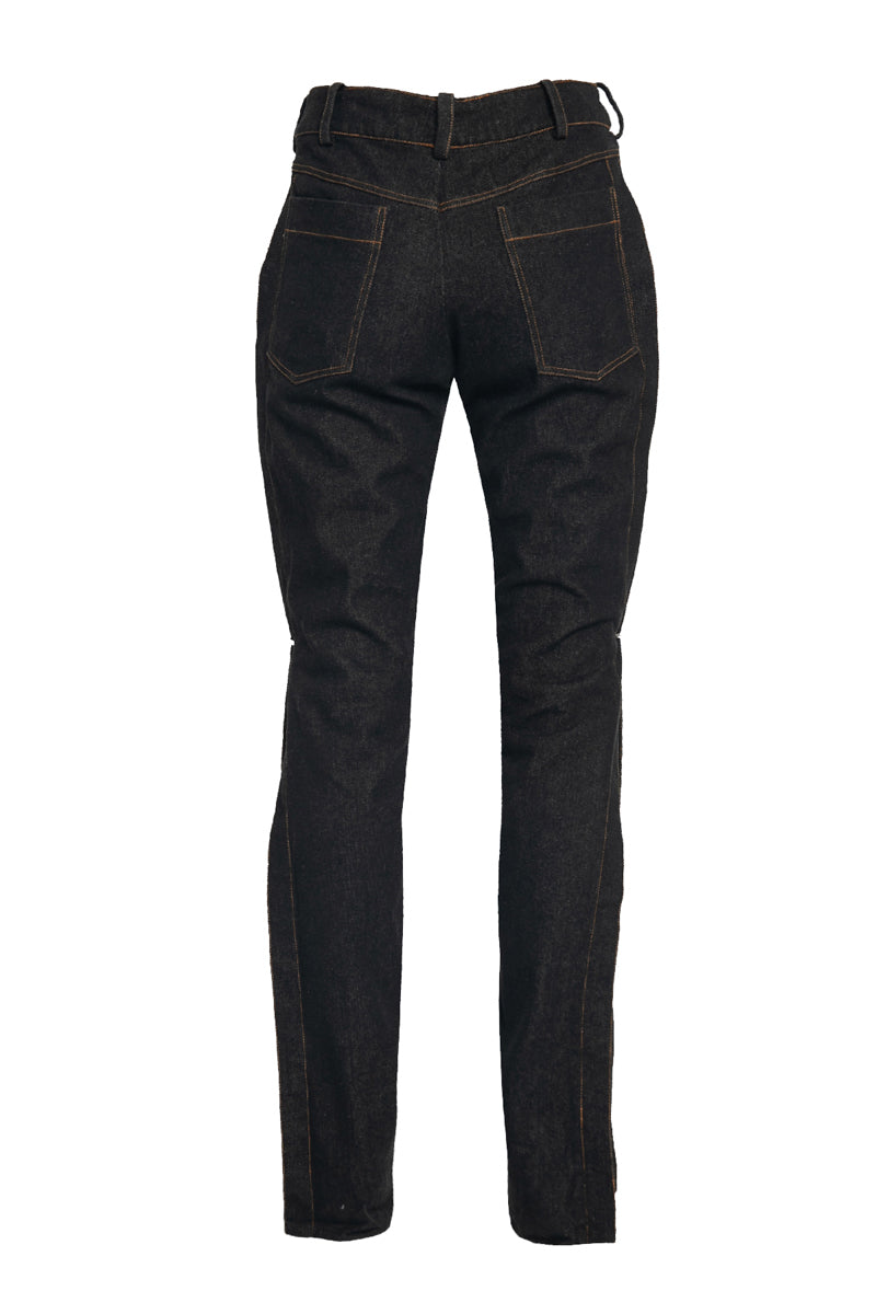 PIERCED DENIM TROUSERS - CULT MIA