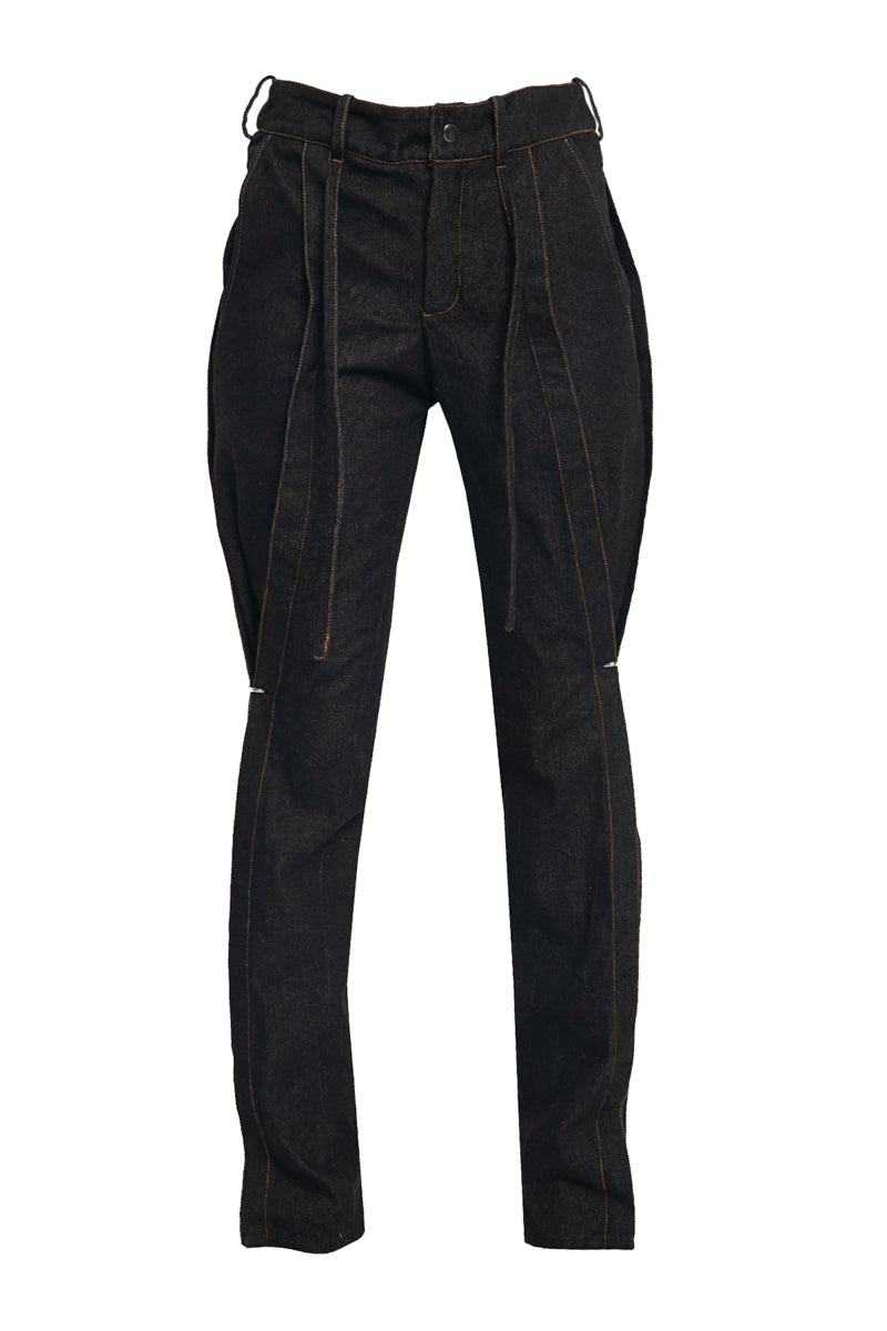 PIERCED DENIM TROUSERS - CULT MIA
