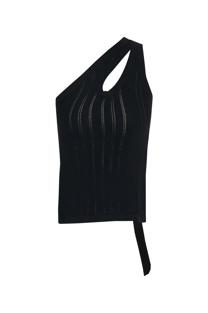 KNITTED CUT OUT TOP WITH ADJUSTABLE STRAP - CULT MIA