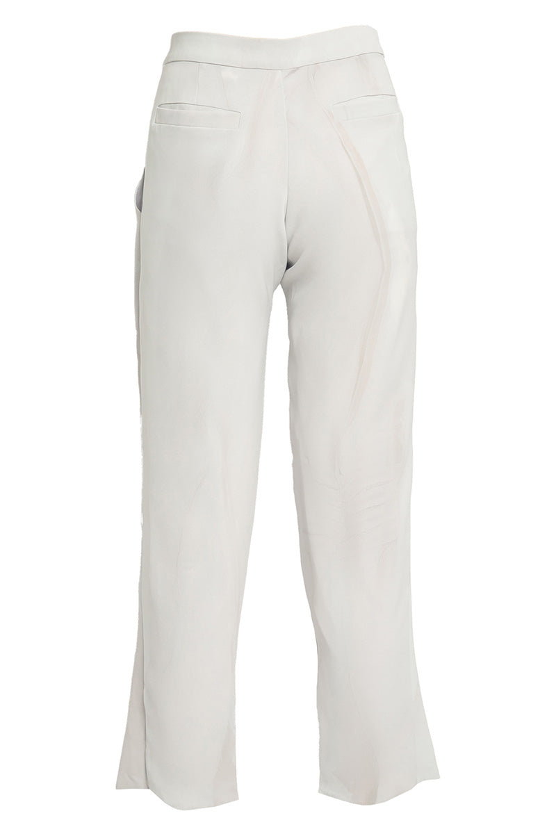 DECONSTRUCTED BLUSH PANTS WITH UNFINISHED HEM - CULT MIA