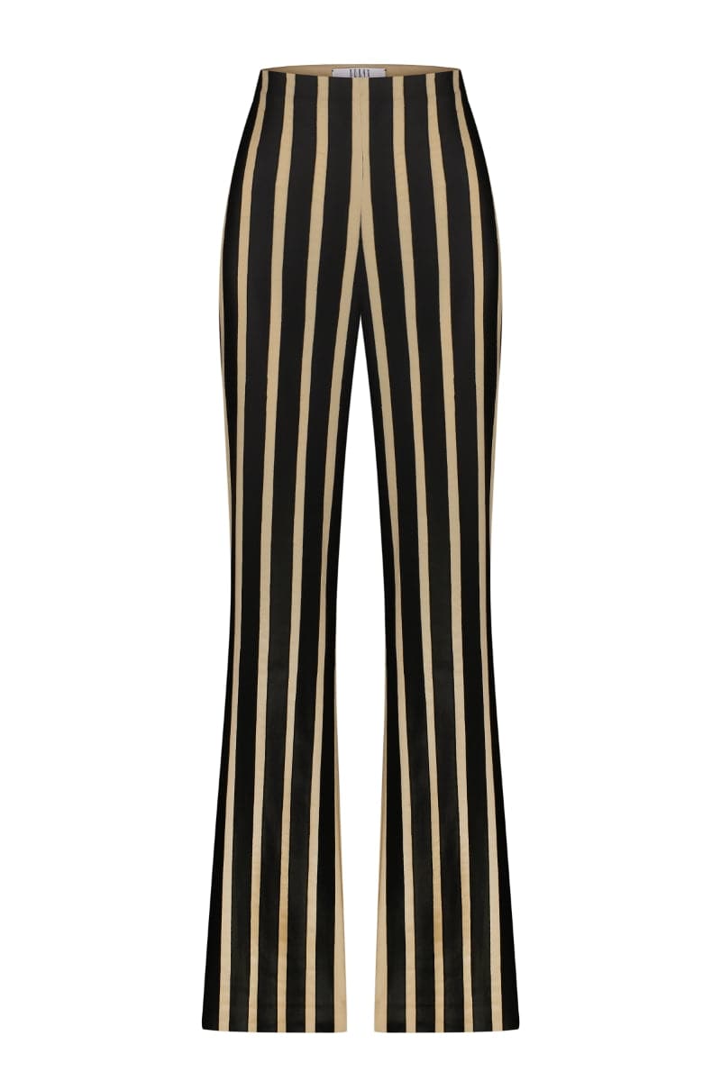 TES STRIPED HIGH-RISE STRAIGHT LEG PANTS - CULT MIA