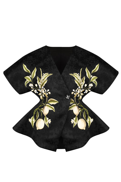 SIGNATURE KIMONO IN BLACK EMBROIDERY | CULT MIA | Sean Sheila