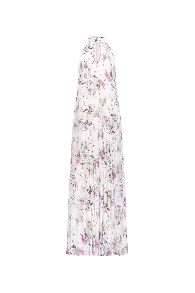 HALTERNECK CUT-OUT MAXI DRESS IN MULTI - CULT MIA
