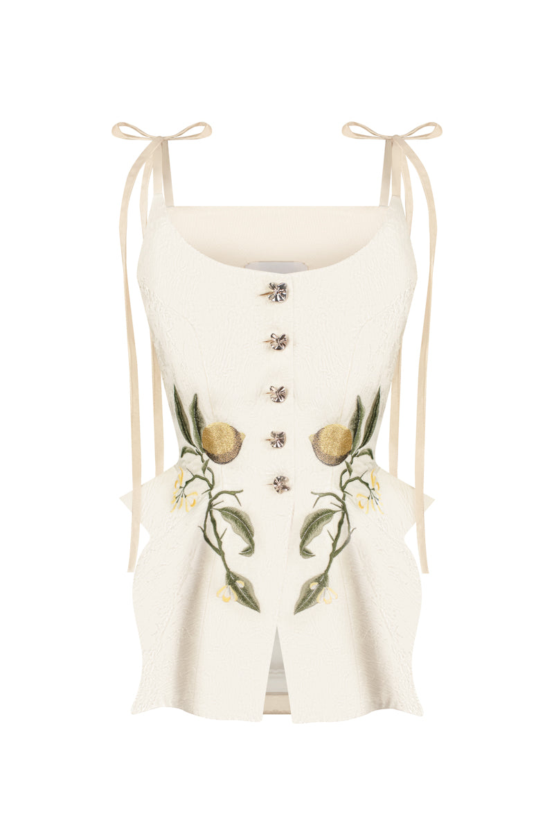 JACQUARD TANK TOP IN WHITE